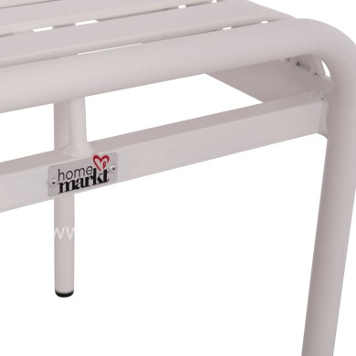 ALUMINUM STOOL RACHEL HM6340.02 WHITE COLOR 45x45x46Hcm.
