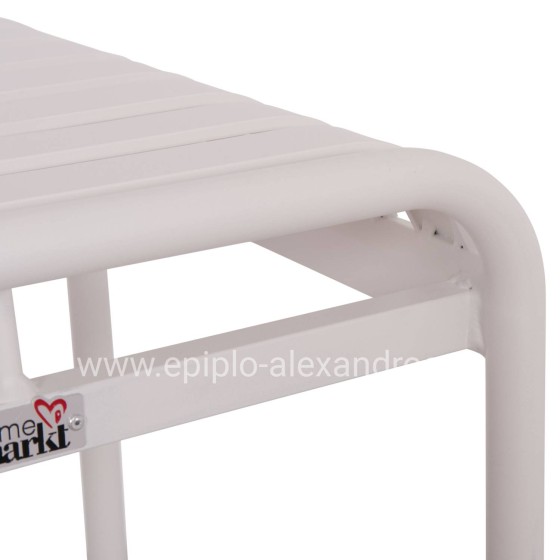 ΣΚΑΜΠΟ ΑΛΟΥΜΙΝΙΟΥ RACHEL HM6340.02 ΛΕΥΚΟ 45x45x46Υεκ.