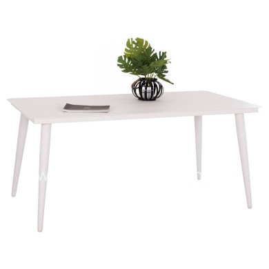 ALUMINUM DINING TABLE RECTANGULAR HIGER HM6291.02 WHITE 160x90x78Hcm.