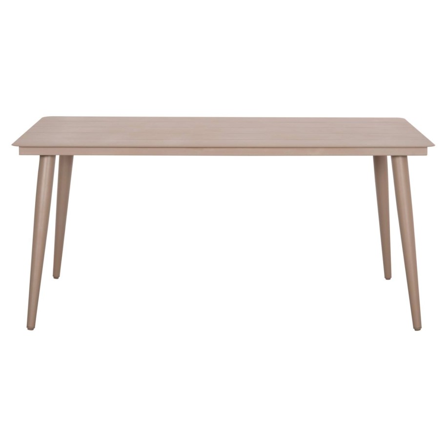 ALUMINUM DINING TABLE RECTANGULAR HIGER HM6291.04 CAPPUCCINO 160x90x78Hcm.