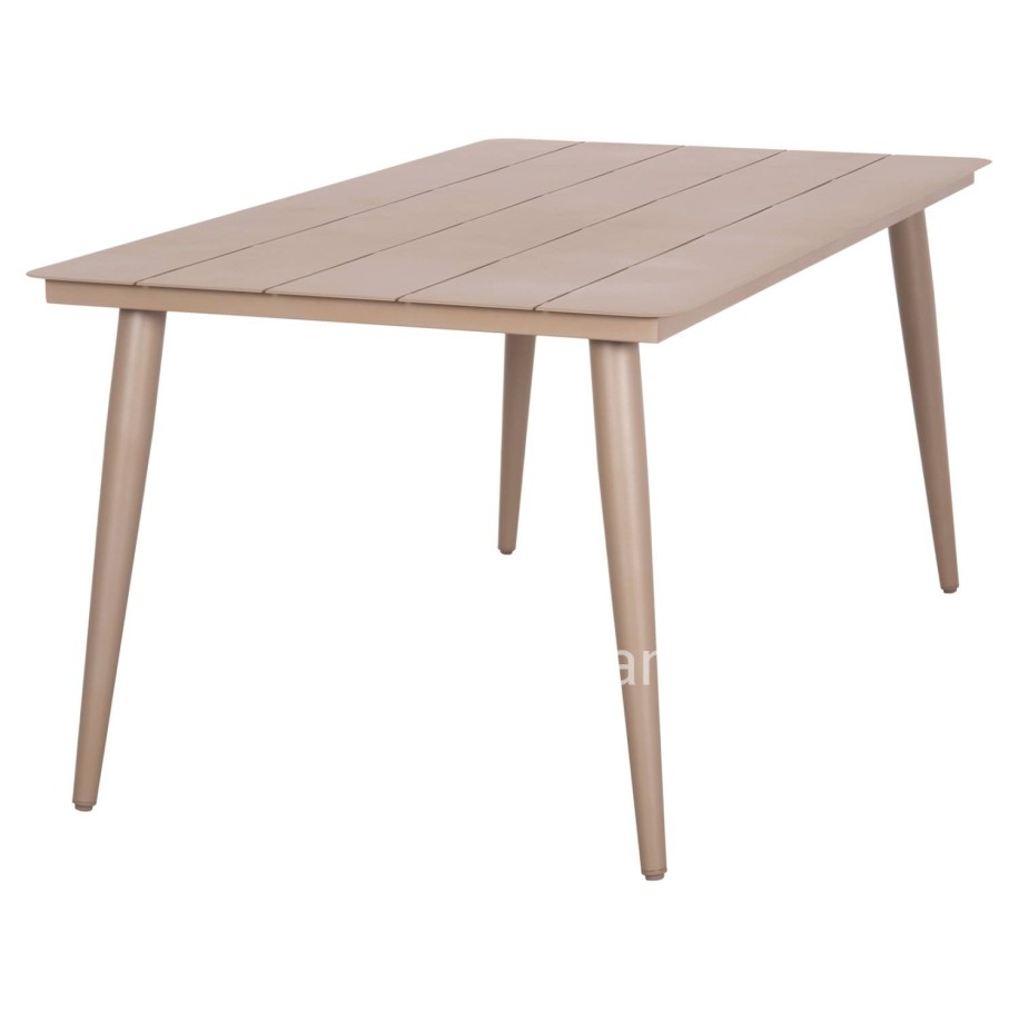 ALUMINUM DINING TABLE RECTANGULAR HIGER HM6291.04 CAPPUCCINO 160x90x78Hcm.