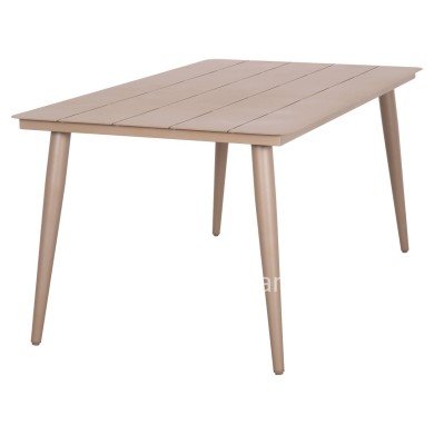 ALUMINUM DINING TABLE RECTANGULAR HIGER HM6291.04 CAPPUCCINO 160x90x78Hcm.
