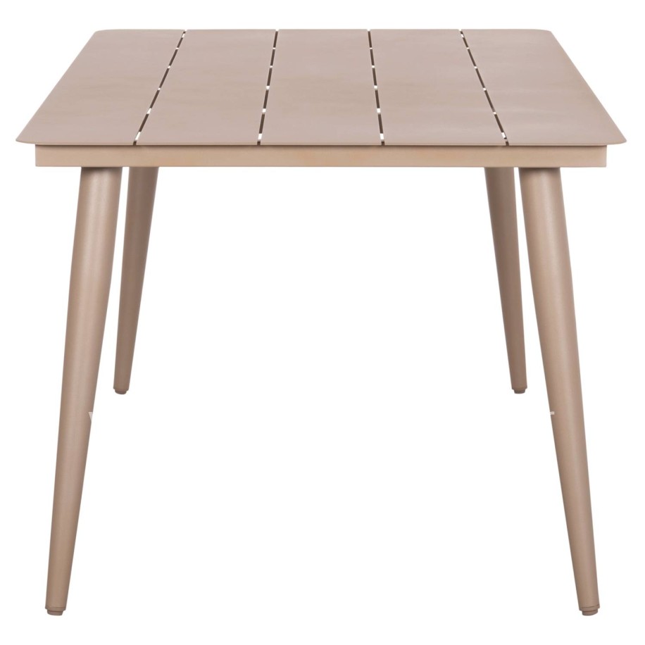 ALUMINUM DINING TABLE RECTANGULAR HIGER HM6291.04 CAPPUCCINO 160x90x78Hcm.