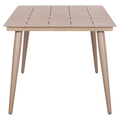ALUMINUM DINING TABLE RECTANGULAR HIGER HM6291.04 CAPPUCCINO 160x90x78Hcm.