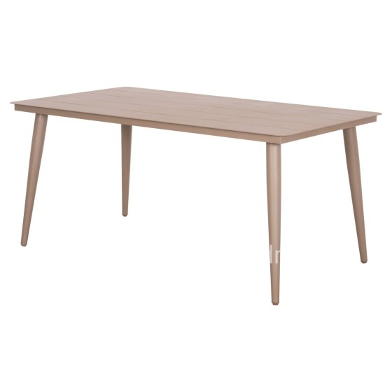 ALUMINUM DINING TABLE RECTANGULAR HIGER HM6291.04 CAPPUCCINO 160x90x78Hcm.