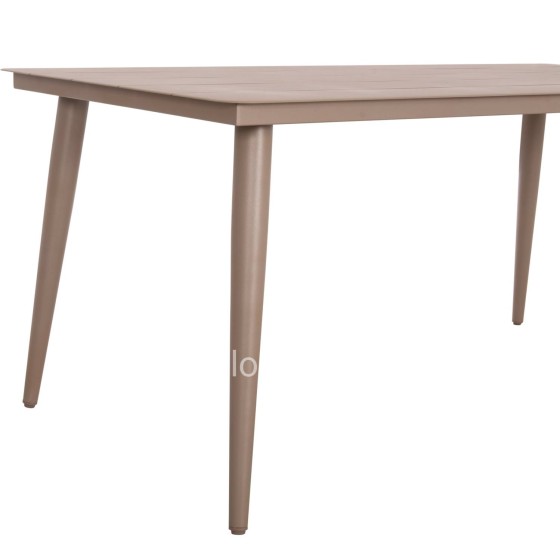 ALUMINUM DINING TABLE RECTANGULAR HIGER HM6291.04 CAPPUCCINO 160x90x78Hcm.