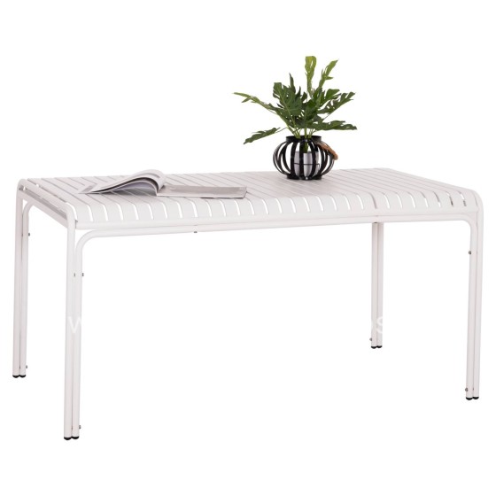 OUTDOOR ALUMINUM TABLE RACHEL HM6339.02 WHITE COLOR 150x80x75Hcm.