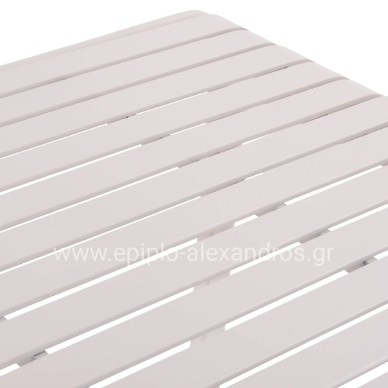 OUTDOOR ALUMINUM TABLE RACHEL HM6339.02 WHITE COLOR 150x80x75Hcm.