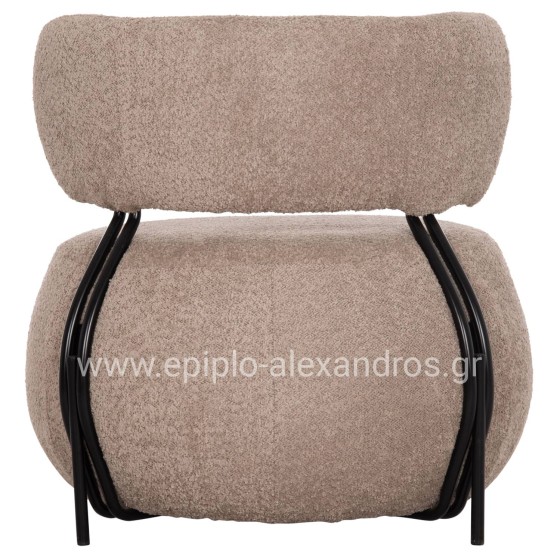 ΠΟΛΥΘΡΟΝΑ ΣΤΡΟΓΓΥΛΗ KARSEN HM9598.08 ΣΚΟΥΡΟ ΜΠΕΖ ΜΠΟΥΚΛΕ ΥΦΑΣΜΑ 79x82x74Υεκ.