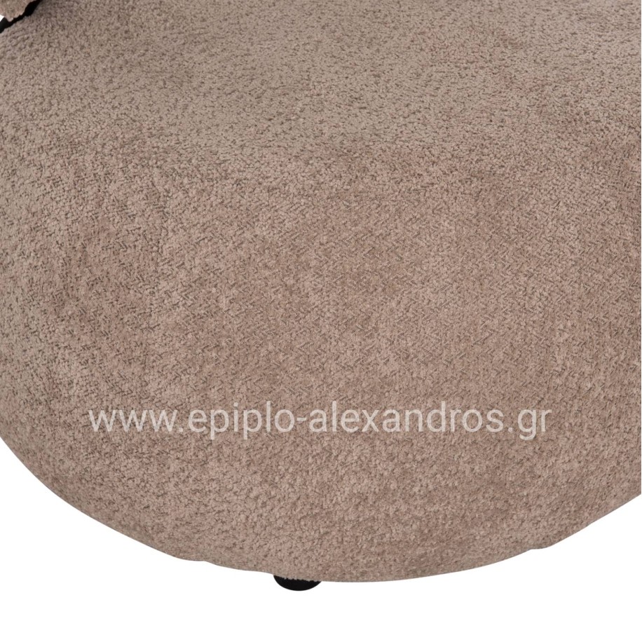 ΠΟΛΥΘΡΟΝΑ ΣΤΡΟΓΓΥΛΗ KARSEN HM9598.08 ΣΚΟΥΡΟ ΜΠΕΖ ΜΠΟΥΚΛΕ ΥΦΑΣΜΑ 79x82x74Υεκ.