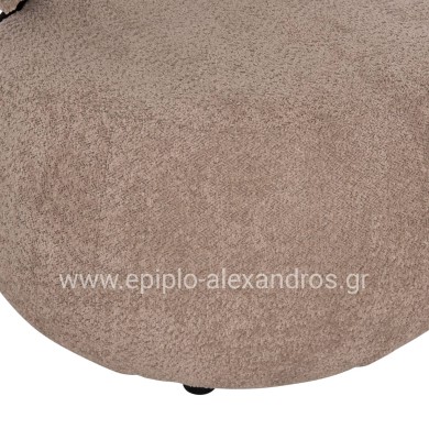 ΠΟΛΥΘΡΟΝΑ ΣΤΡΟΓΓΥΛΗ KARSEN HM9598.08 ΣΚΟΥΡΟ ΜΠΕΖ ΜΠΟΥΚΛΕ ΥΦΑΣΜΑ 79x82x74Υεκ.