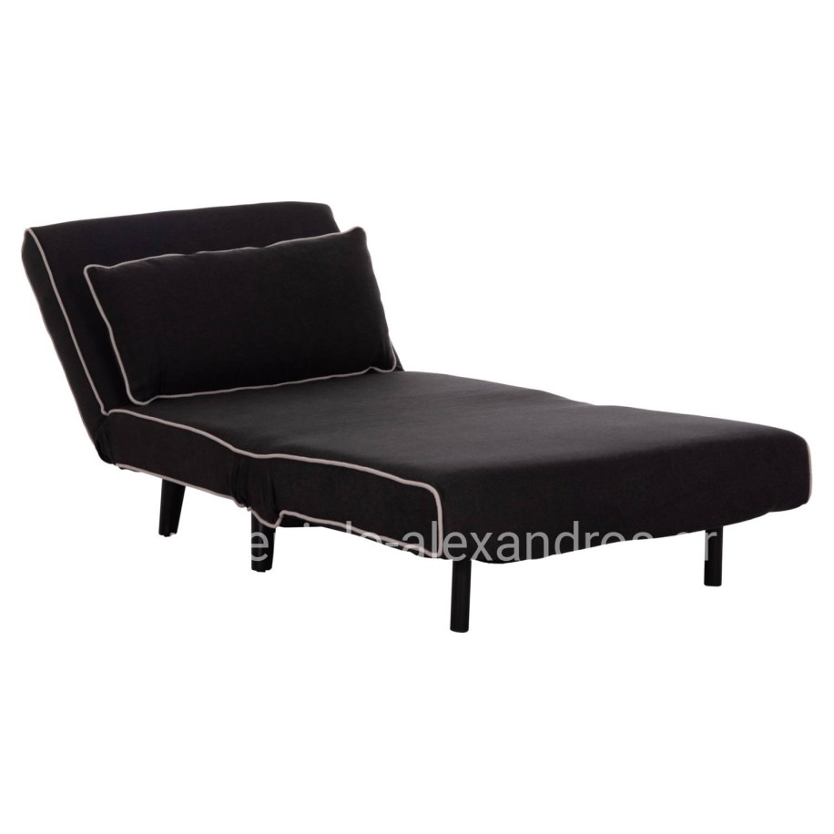 ARMCHAIR-BED BRAXTON HM8425.03 BLACK FABRIC 78x88x78Hcm.