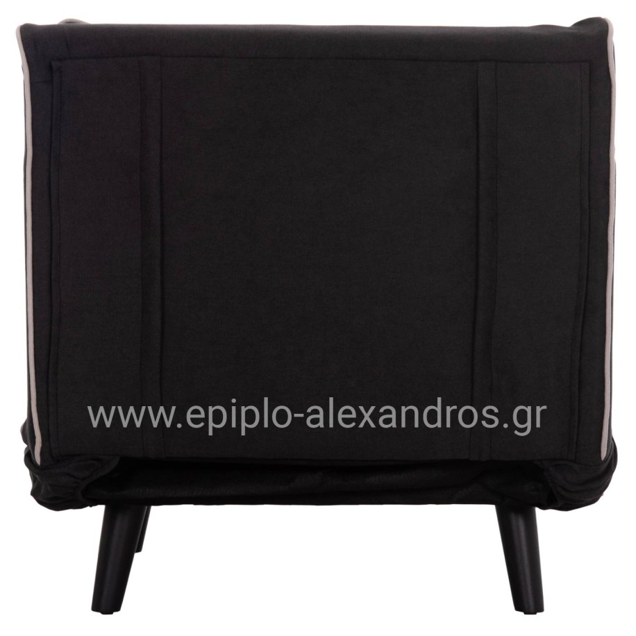 ΠΟΛΥΘΡΟΝΑ ΚΡΕΒΑΤΙ BRAXTON HM8425.03 ΜΑΥΡΟ ΥΦΑΣΜΑ 78x88x78Υεκ.