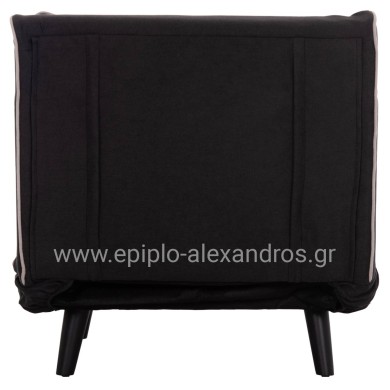 ARMCHAIR-BED BRAXTON HM8425.03 BLACK FABRIC 78x88x78Hcm.