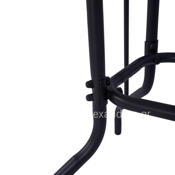 OUTDOOR DINING SET 5PCS ADAM HM21160 ALUMINUM CHAIRS & TABLE 120x70 GREY