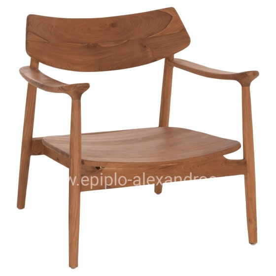 LOUNGE ARMCHAIR RANGER HM18255.01 TEAK WOOD IN NATURAL 70x73x73Hcm.