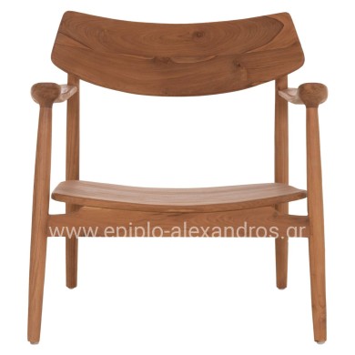 LOUNGE ARMCHAIR RANGER HM18255.01 TEAK WOOD IN NATURAL 70x73x73Hcm.
