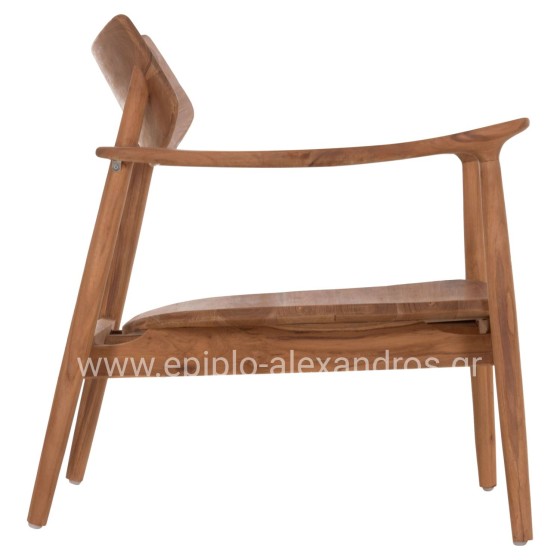 LOUNGE ARMCHAIR RANGER HM18255.01 TEAK WOOD IN NATURAL 70x73x73Hcm.