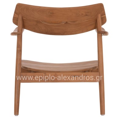 LOUNGE ARMCHAIR RANGER HM18255.01 TEAK WOOD IN NATURAL 70x73x73Hcm.