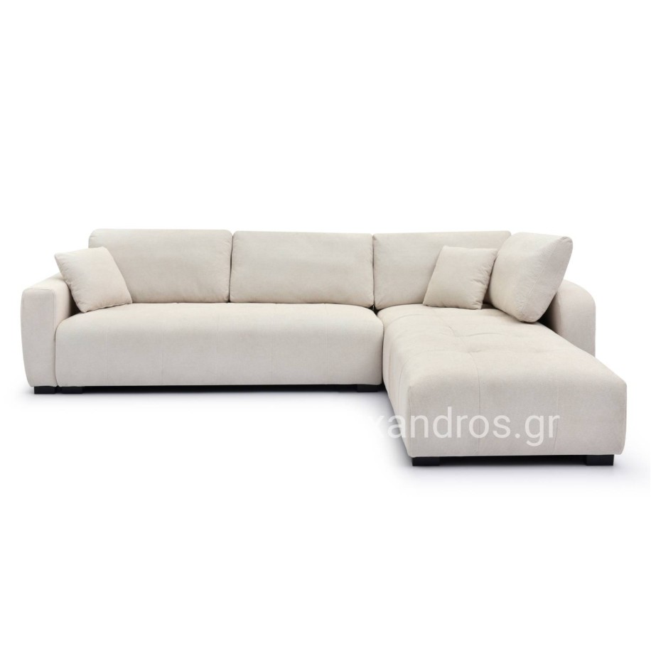 CORNER SOFA REVERSIBLE MEDEL HM3288.02 ECRU P.E. FABRIC 296x208x80Hcm.