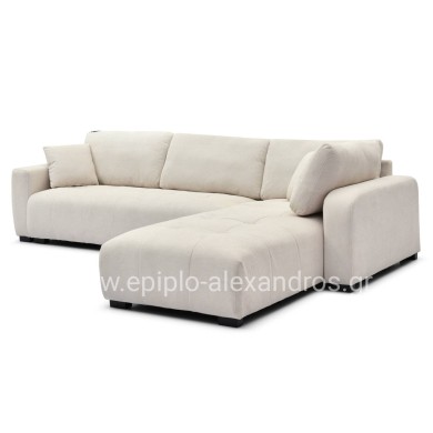 CORNER SOFA REVERSIBLE MEDEL HM3288.02 ECRU P.E. FABRIC 296x208x80Hcm.