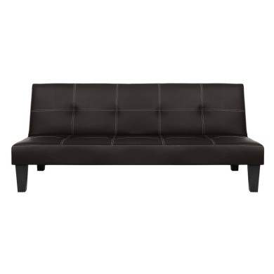 Sofa/Bed 3 seater HM3002.04 Brown PU with details 186x90x82