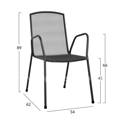 Armchair Metallic Grey HM5005.01