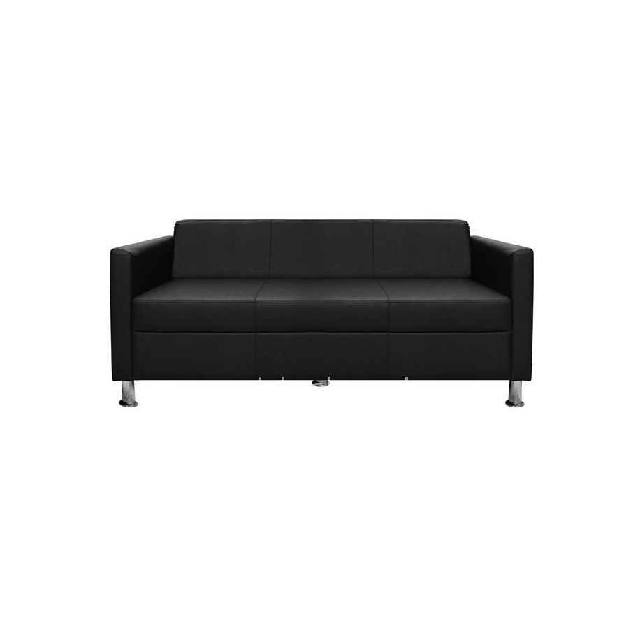 Sofa 3 seater Cubo PU Black HM3034.02 173χ71χ73cm.
