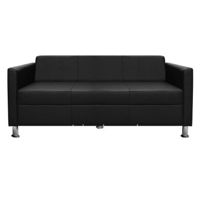 Sofa 3 seater Cubo PU Black HM3034.02 173χ71χ73cm.