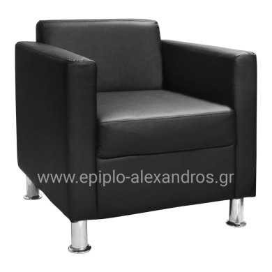 ΠΟΛΥΘΡΟΝΑ CUBO PU ΜΑΥΡΟ HM3035.02 70χ71χ73 εκ.