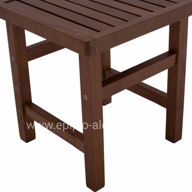Stool-Table  Walnut Soaking  Koli 40x40 40Χ40X45cm HM289.02
