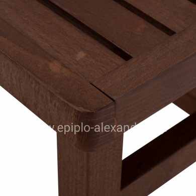 Stool-Table  Walnut Soaking  Koli 40x40 40Χ40X45cm HM289.02
