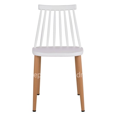 Dining chair HM8052.01 Vanessa White with metallic legs 43x46,5x82cm