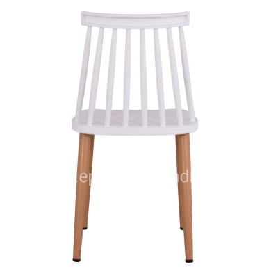 Dining chair HM8052.01 Vanessa White with metallic legs 43x46,5x82cm