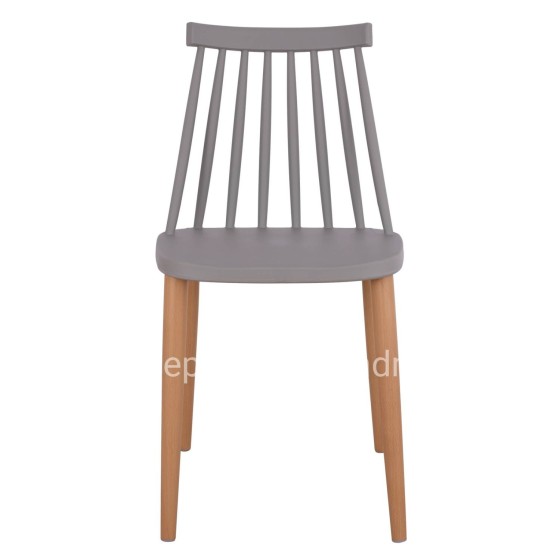 Dining chair HM8052.10 Vanessa grey with metallic legs 43x46,5x82cm