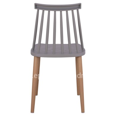 Dining chair HM8052.10 Vanessa grey with metallic legs 43x46,5x82cm