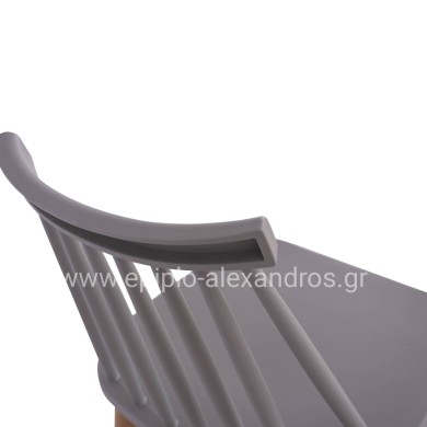 Dining chair HM8052.10 Vanessa grey with metallic legs 43x46,5x82cm