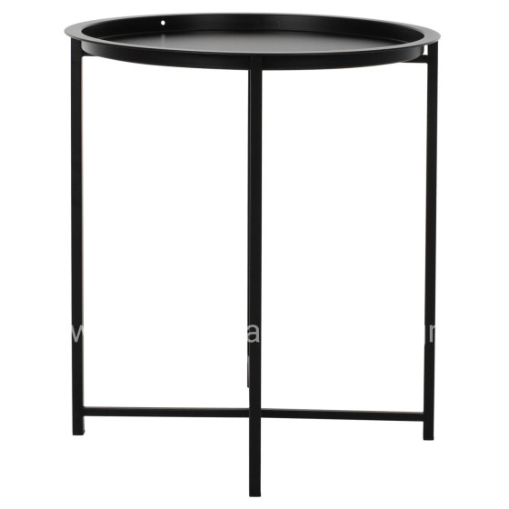Table Foldable Metallic Black 45cm HM5287.01