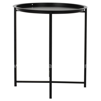 Table Foldable Metallic Black 45cm HM5287.01