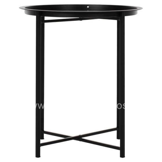 Table Foldable Metallic Black 45cm HM5287.01