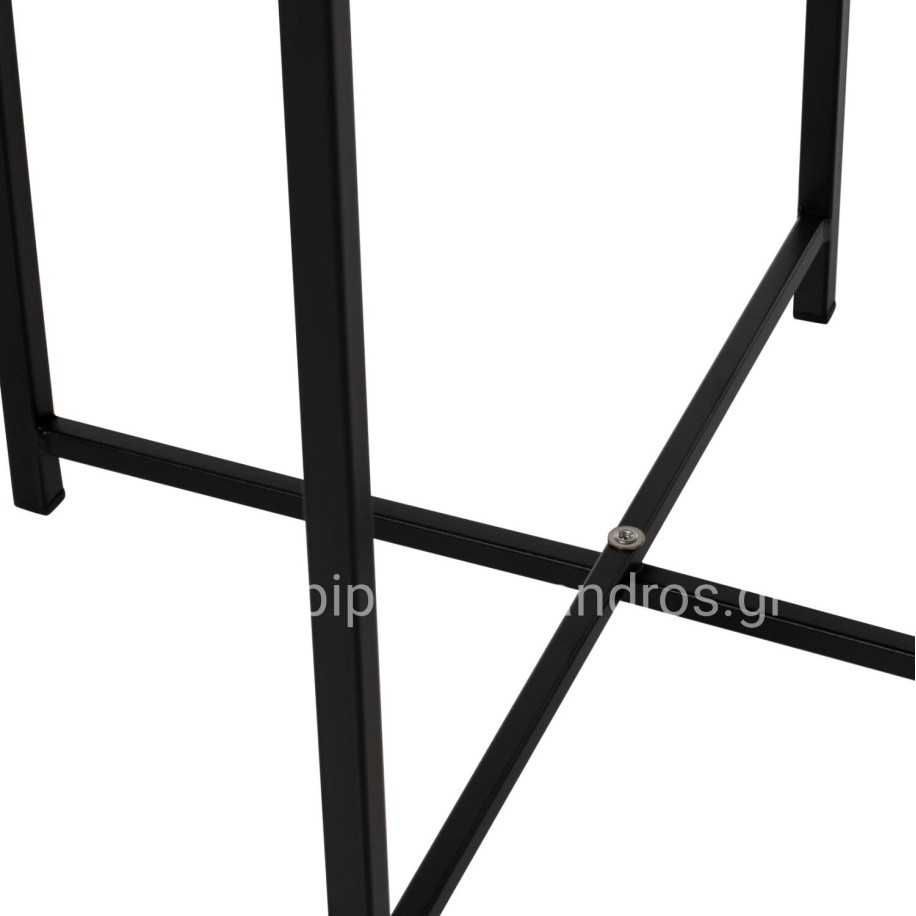 Table Foldable Metallic Black 45cm HM5287.01