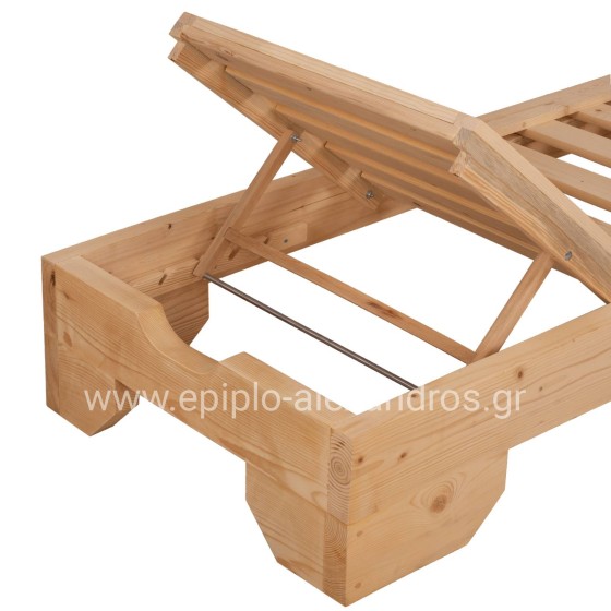 ΞΑΠΛΩΣΤΡΑ ΞΥΛΙΝΗ ΒΑΡΕΩΣ ΤΥΠΟΥ ΜΑΚΕΔΟΝΙΑ HM5646.03 ΦΥΣΙΚΗ ΕΜΠ. 204X77,5X29Y εκ.