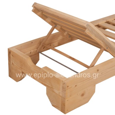 ΞΑΠΛΩΣΤΡΑ ΞΥΛΙΝΗ ΒΑΡΕΩΣ ΤΥΠΟΥ ΜΑΚΕΔΟΝΙΑ HM5646.03 ΦΥΣΙΚΗ ΕΜΠ. 204X77,5X29Y εκ.