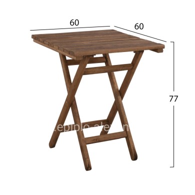Director's Table LIMNOS 60x60x72 solid oak wood Walnut Color HM5647.01