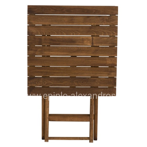 Director's Table LIMNOS 60x60x72 solid oak wood Walnut Color HM5647.01