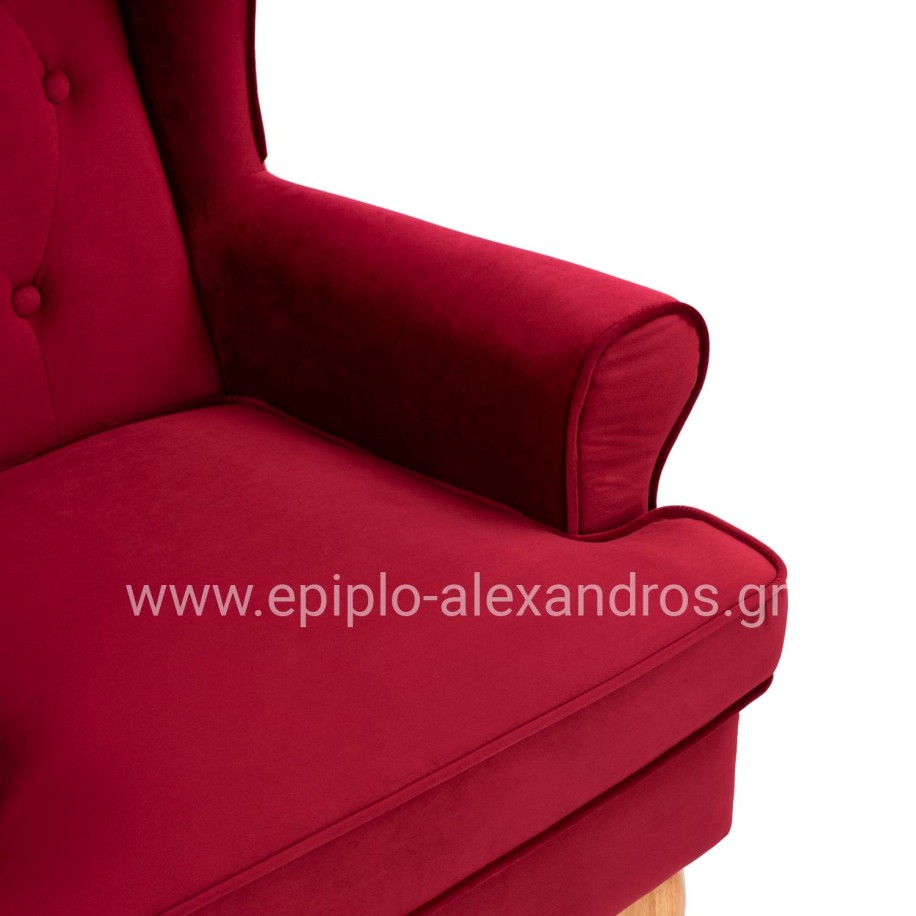 ΠΟΛΥΘΡΟΝΑ ΜΠΕΡΖΕΡΑ ΚΟΚΚΙΝΟ ΒΕΛΟΥΔΟ BRANDON 81Χ83Χ101Υ εκ.HM3073.14