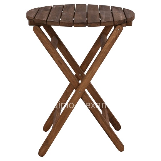 Director's Table Limnos Φ60cm Solid Wood Impregnation Walnut HM5653.01