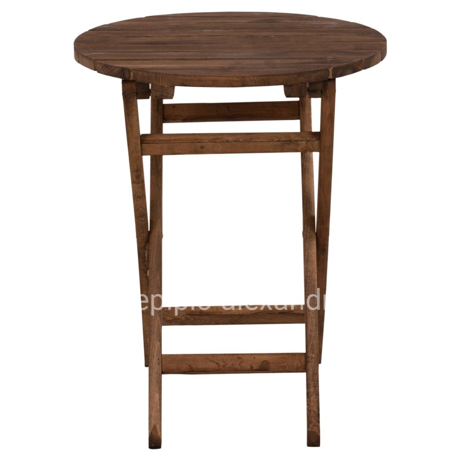 Director's Table Limnos Φ60cm Solid Wood Impregnation Walnut HM5653.01