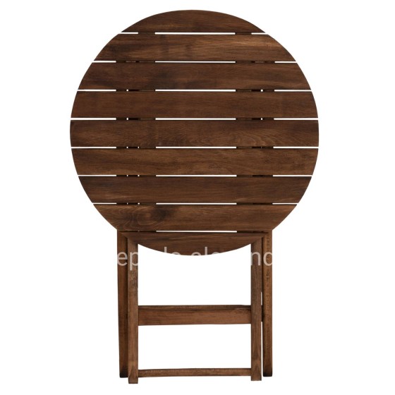 Director's Table Limnos Φ60cm Solid Wood Impregnation Walnut HM5653.01