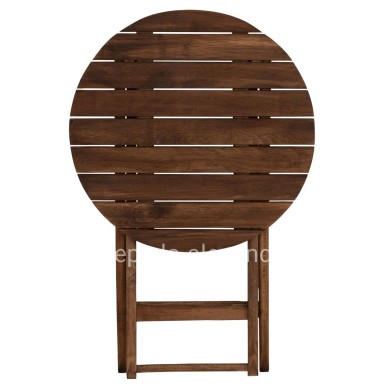 Director's Table Limnos Φ60cm Solid Wood Impregnation Walnut HM5653.01